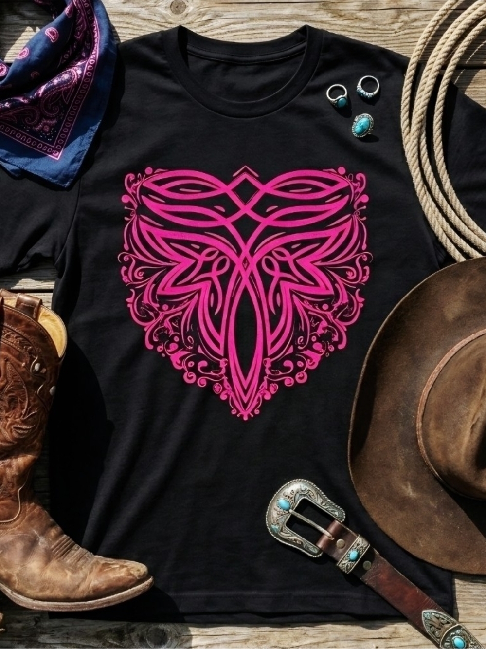 Western BootStitch Graphic Tee • Cowgirl Western Shirt • Rustic Boho Rodeo Top